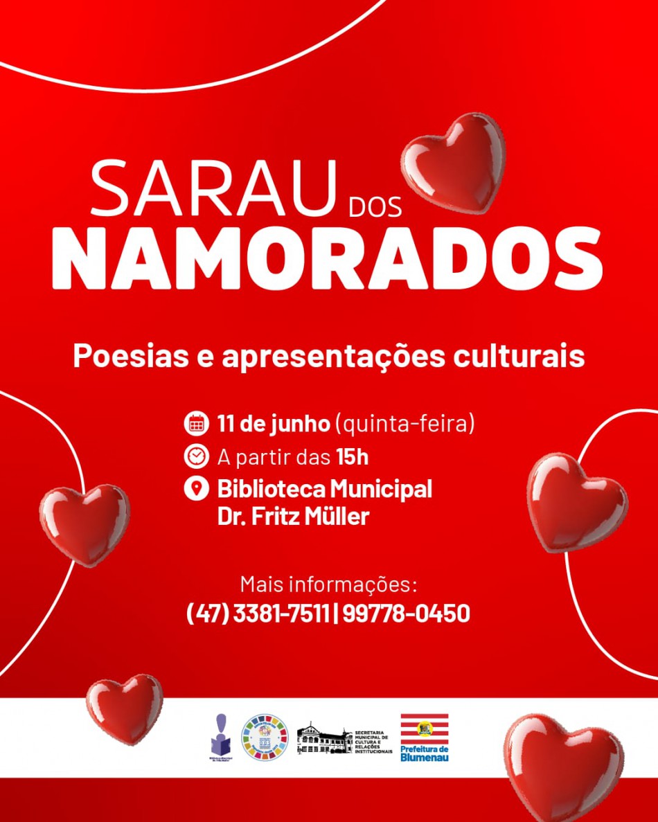 Blumenau Celebra o Dia dos Namorados com Sarau Romântico na Biblioteca Dr. Fritz Müller
