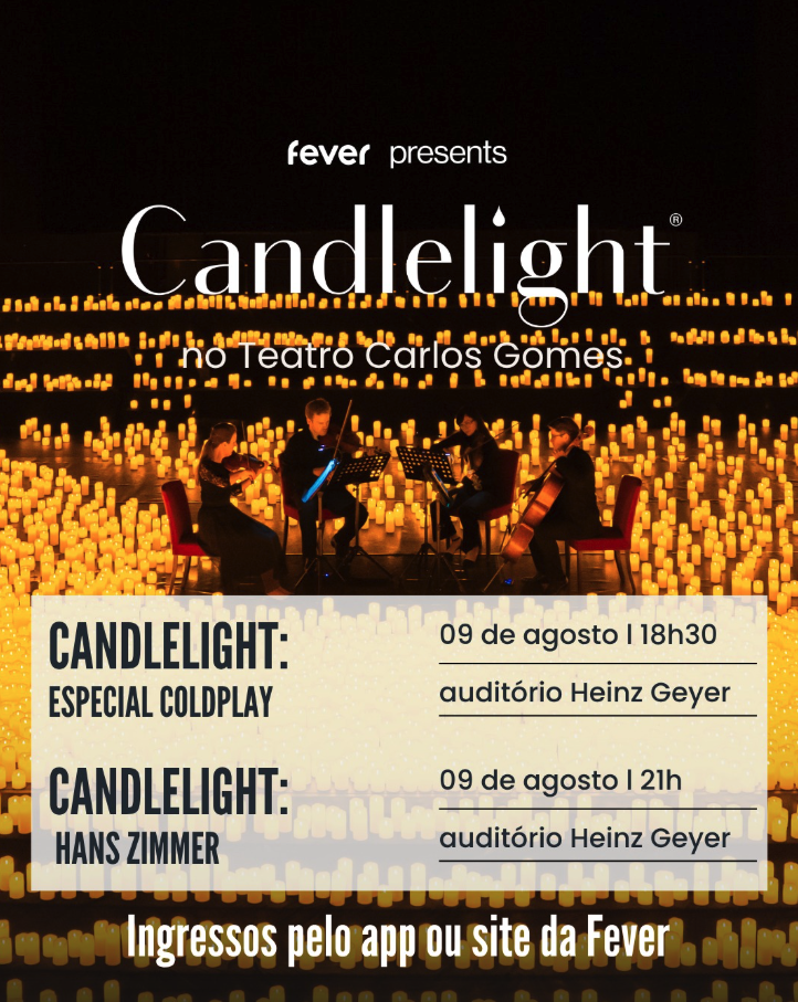 Concertos Candlelight retornam a Blumenau com especiais de Coldplay e Hans Zimmer