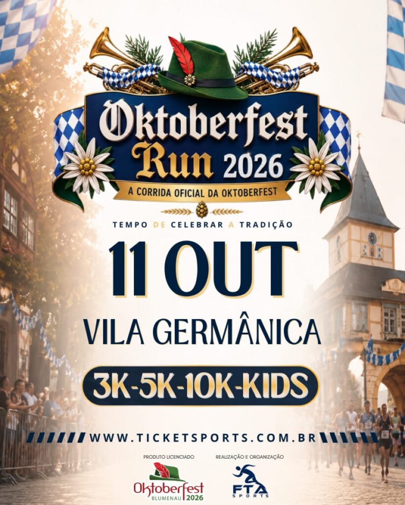 Oktoberfest Run estreia em Blumenau, unindo corrida, cultura e tradição na festa germânica
